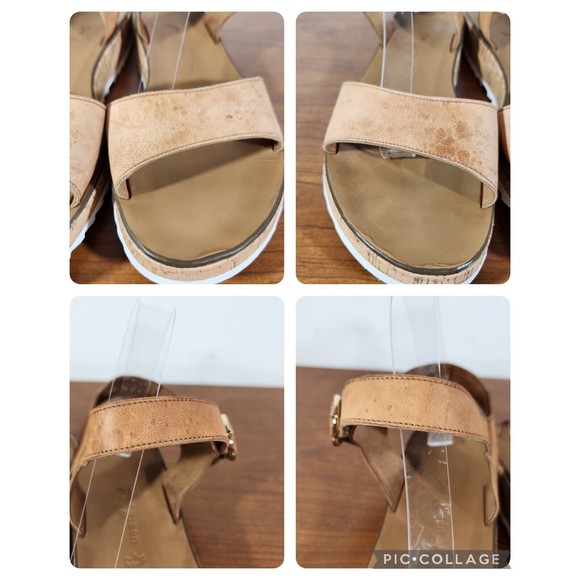 Paul Green Shoes Womens Size 7.5 UK  10 US Open Toe Leather Tan Sandal *FLAWS* - Picture 11 of 16